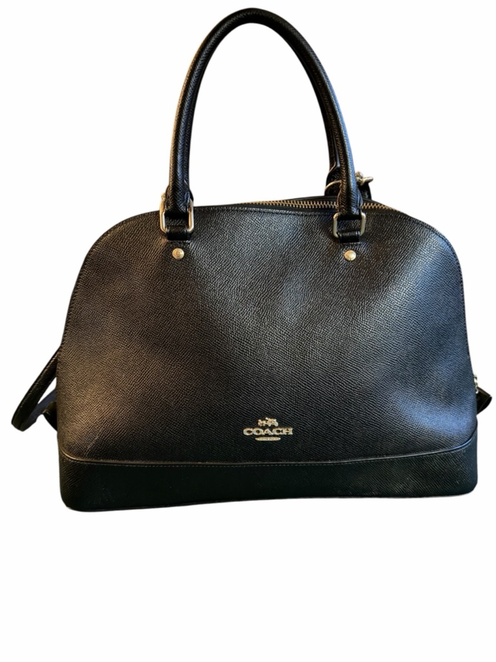 Final Sale, Bundle!✨Coach✨ Black Leather Dome Sierra Satchel Crossbody Gold - Picture 3 of 13